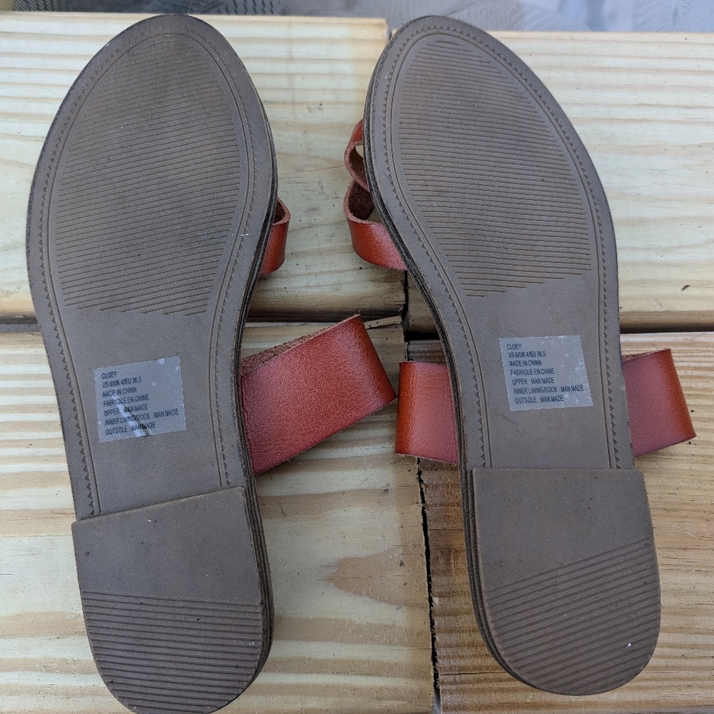 Just Fab sandals. Two pairs black and tan - Picture 6 of 6